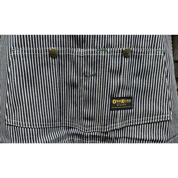 Mens Vtg OSH KOSH B’GOSH Vestbak Railroad Stripe Union Made Overalls 46x29 * - Picture 2 of 9